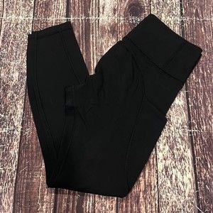 Athleta Women Black Leggings Activewear Pants‎ Yoga Zip Pocket Size SMALL 28X26